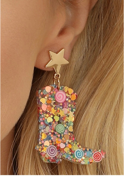 Cowgirl resin candy studs