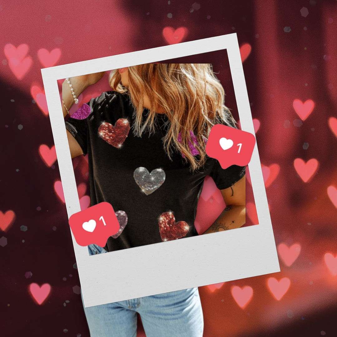Sparkly hearts of love TShirt